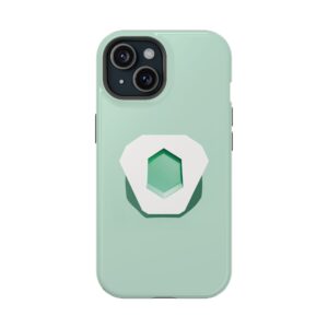Magnetic Impact-Resistant Phone Case — Mint Geometric Shield