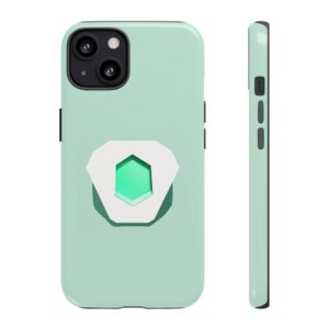 Mint Geode Tough Phone Case — Protective iPhone Cover with Gemstone Design